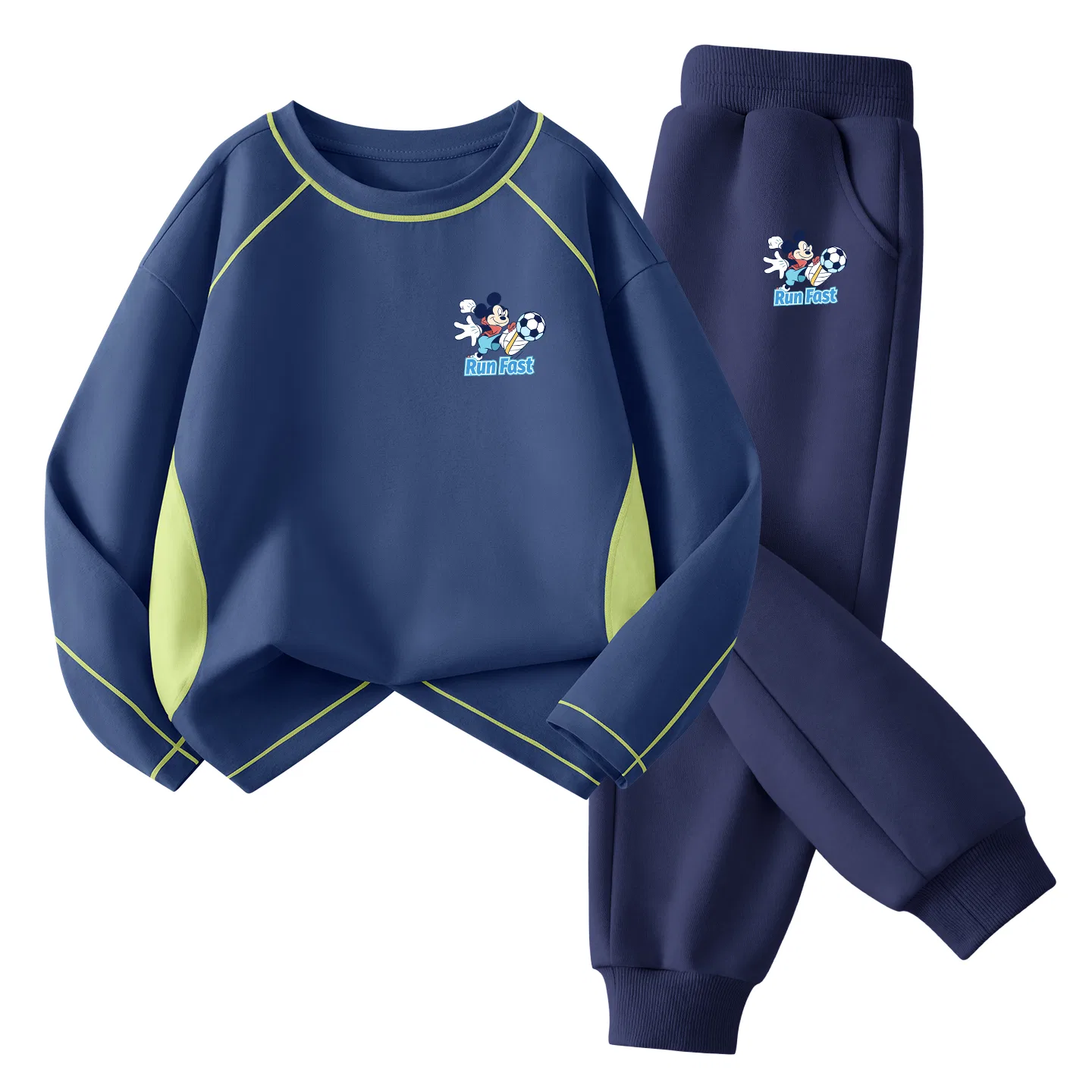 Детский комплект спортивной одежды с круглым вырезом Дайк Болл K Navy Blue Disney, Dike Ball K Navy Blue+Dike Ball K Navy Blue