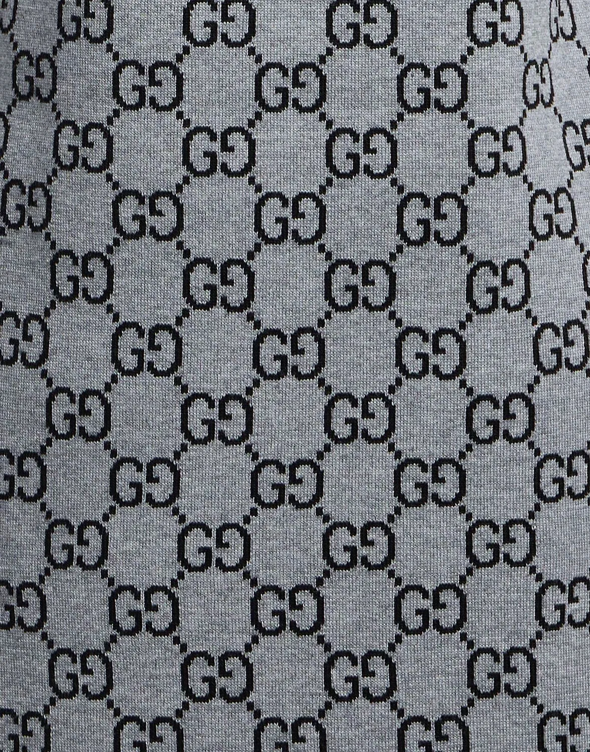 Женское платье-поло вязаное с принтом Gucci, светло-серый — фото 2