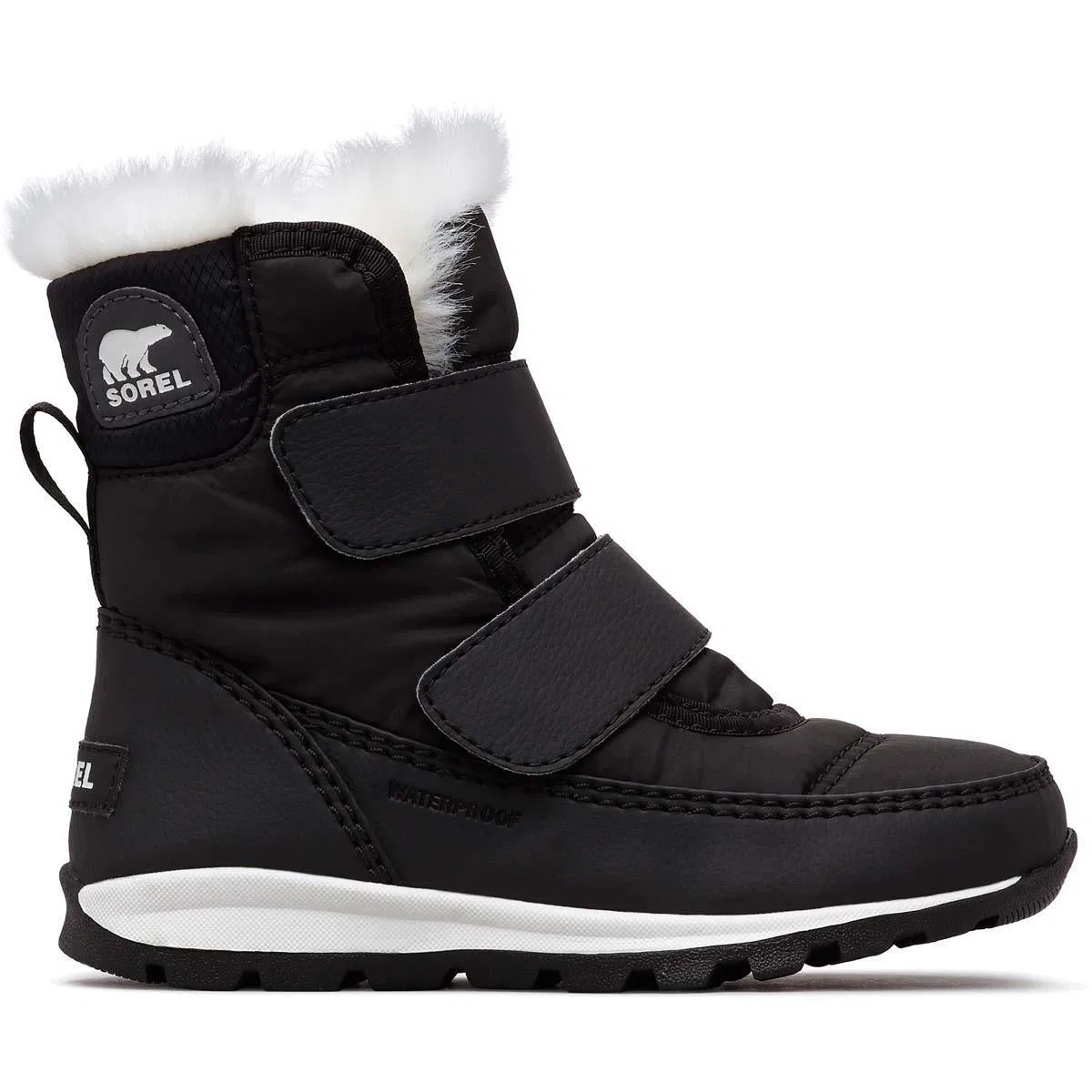 Детские зимние ботинки на липучке Whitney Strap Sorel, Black Sea Salt