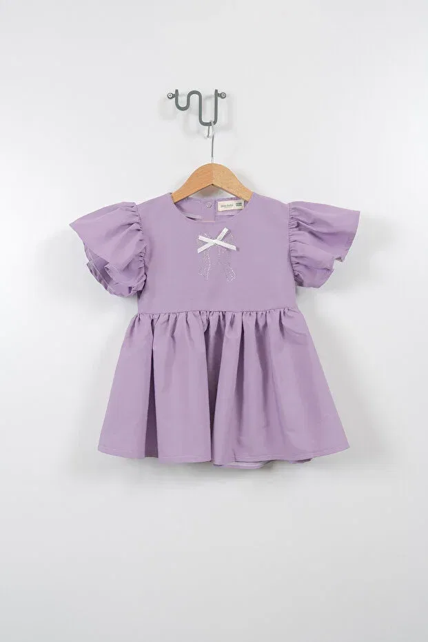 Детское платье для девочек с коротким рукавом-рюш Jikko Baby, Lilac