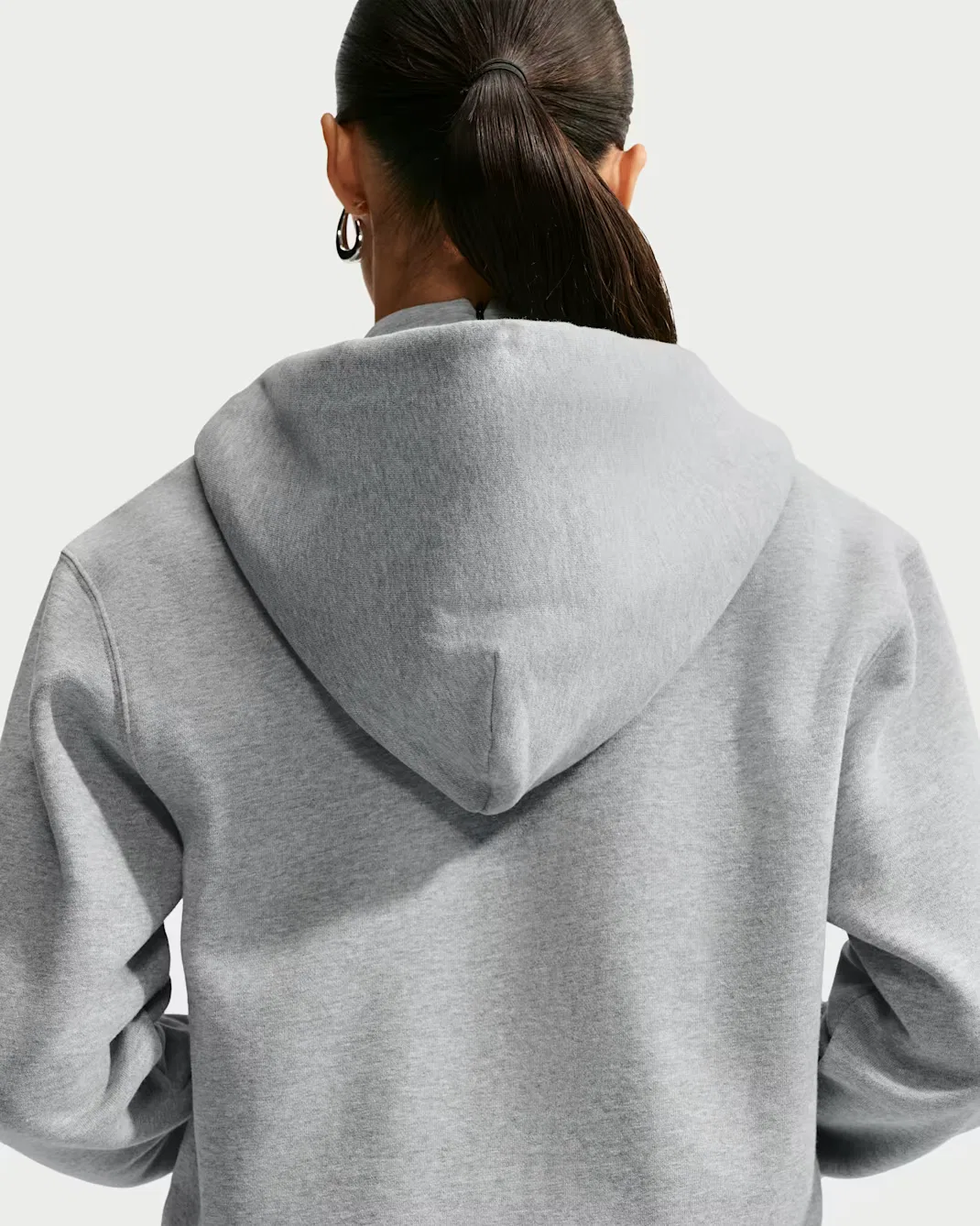 Женская толстовка на молнии Nike Studio Fleece Medium Weight, Dark Grey Heather/Sail — фото 2