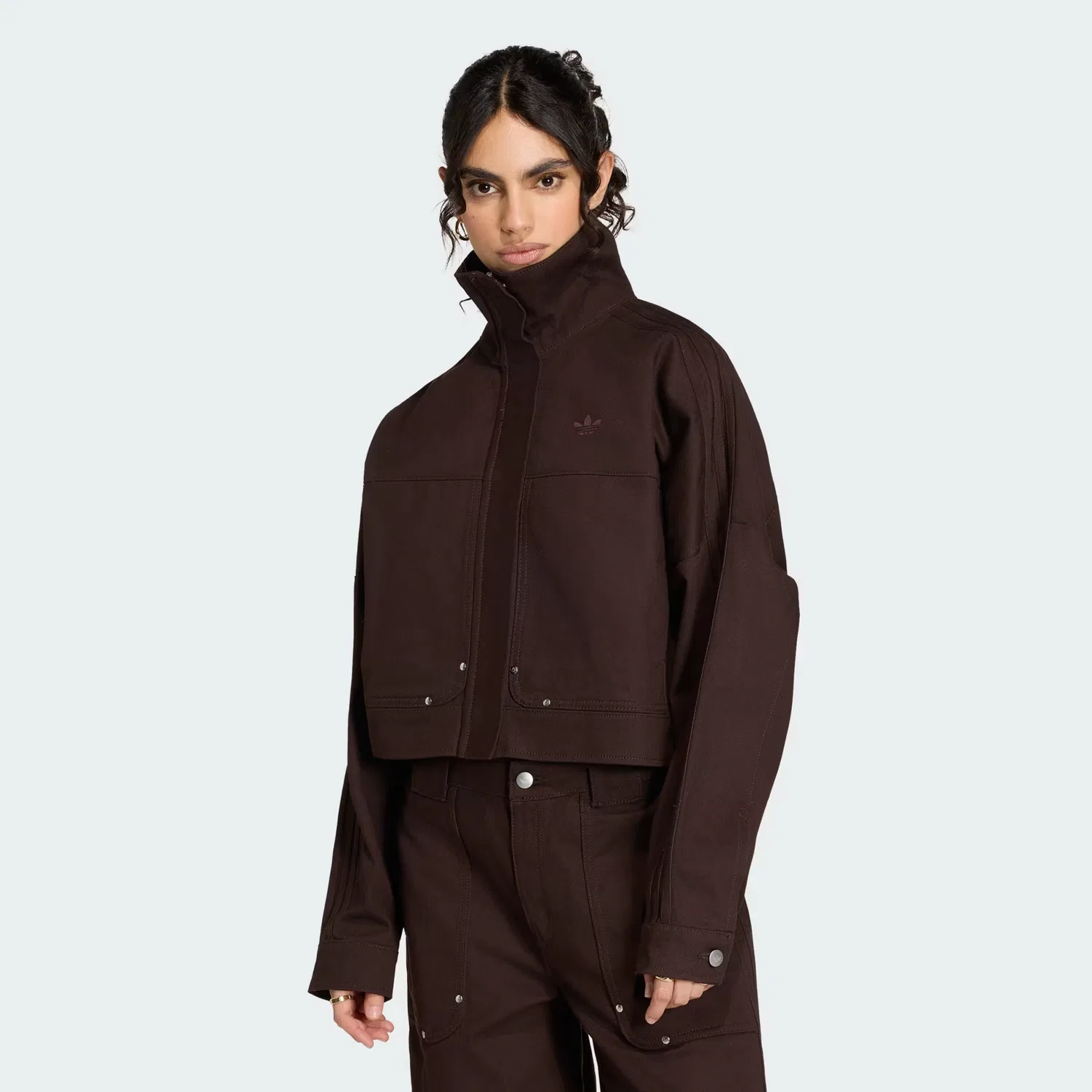 Женская куртка свободного кроя Premium Essentials Twill Adidas Originals, кофейный