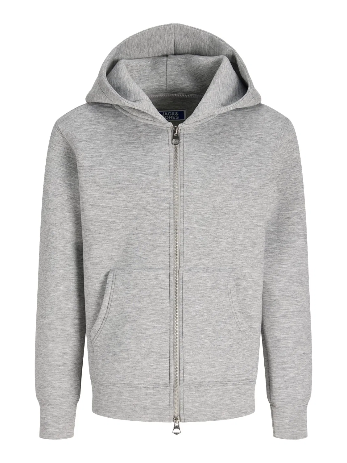 Худи на молнии с капюшоном Jcolegacy Jack & Jones Junior, светло-серый меланж