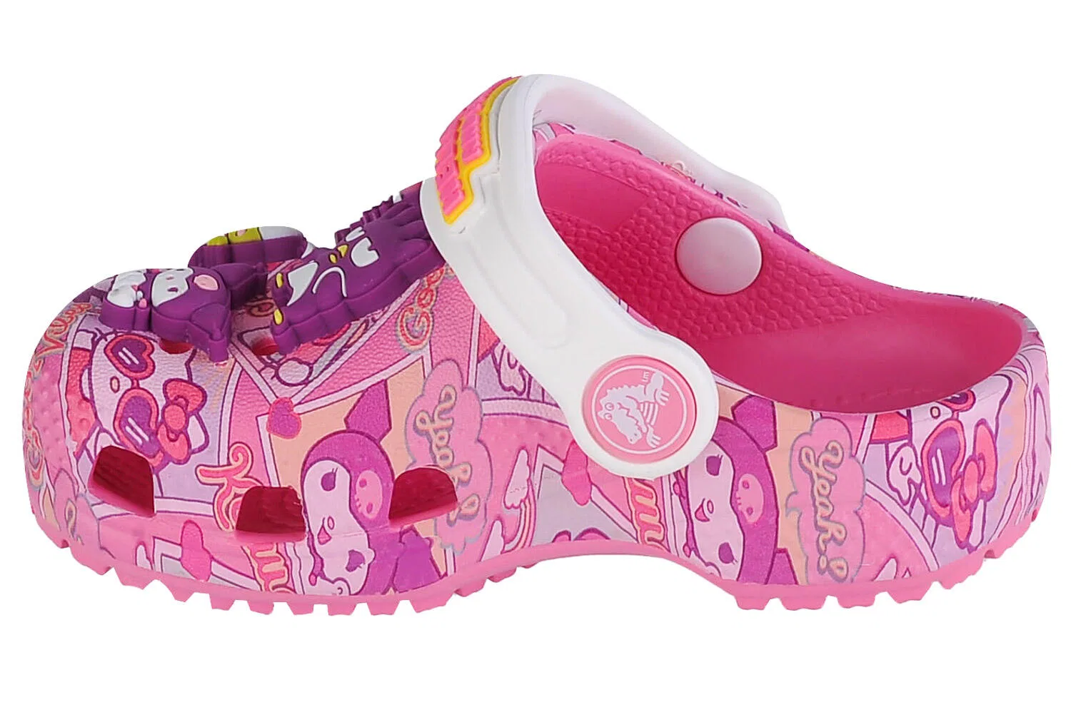 Детские сабо с принтом Hello Kitty And Friends Classic Clog Crocs, Rosa — фото 2