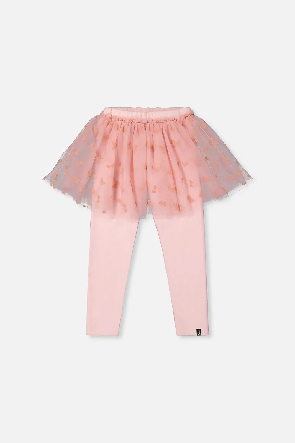 Детские леггинсы с юбкой из тюля Deux par Deux, Pale Dusty Pink
