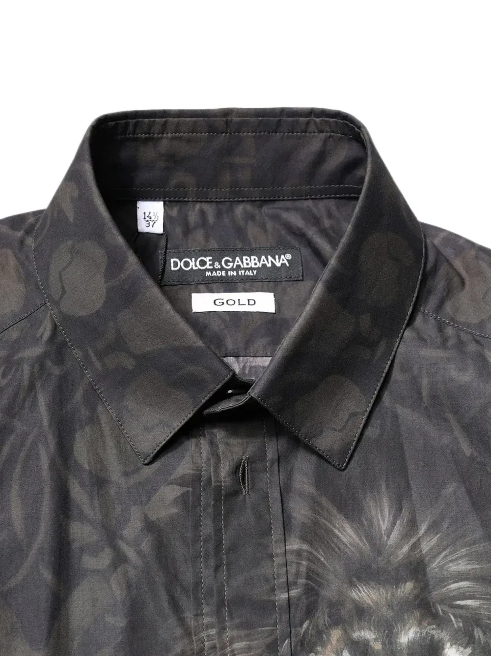 Рубашка Gold с принтом DOLCE & GABBANA, черный — фото 3
