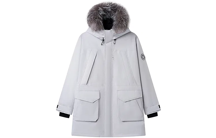 Детское пальто утепленное с капюшоном Teenie Weenie Men, Light Gray