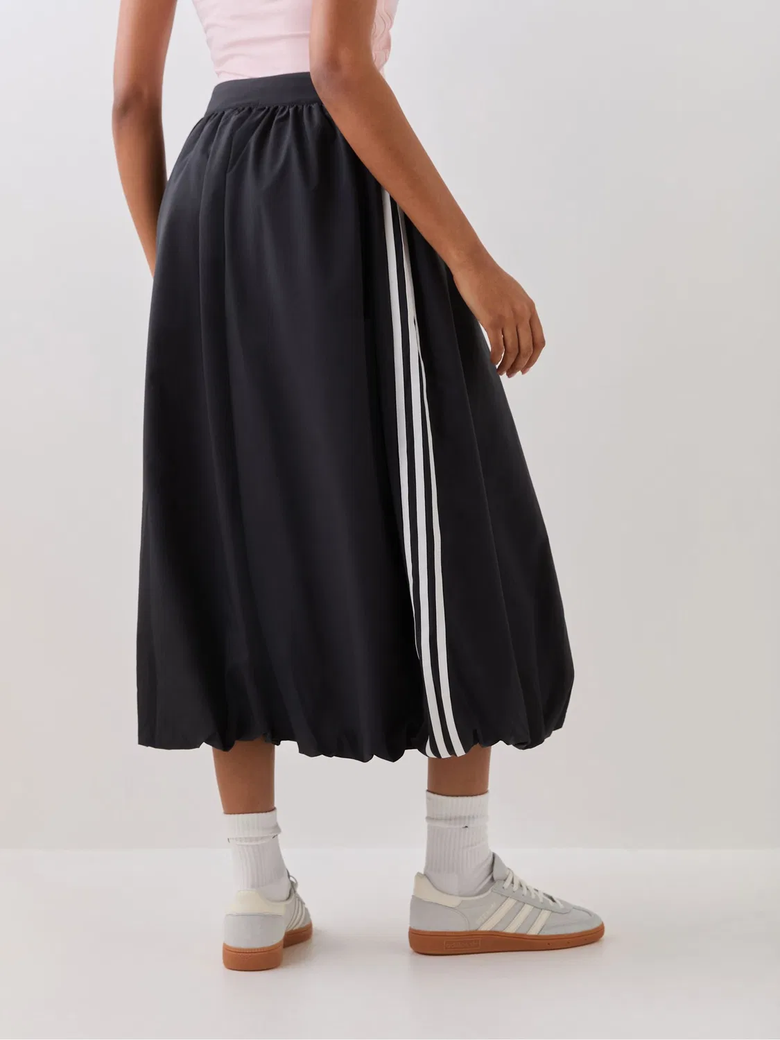 Юбка баллон, длинная, adidas Originals, черный — фото 3