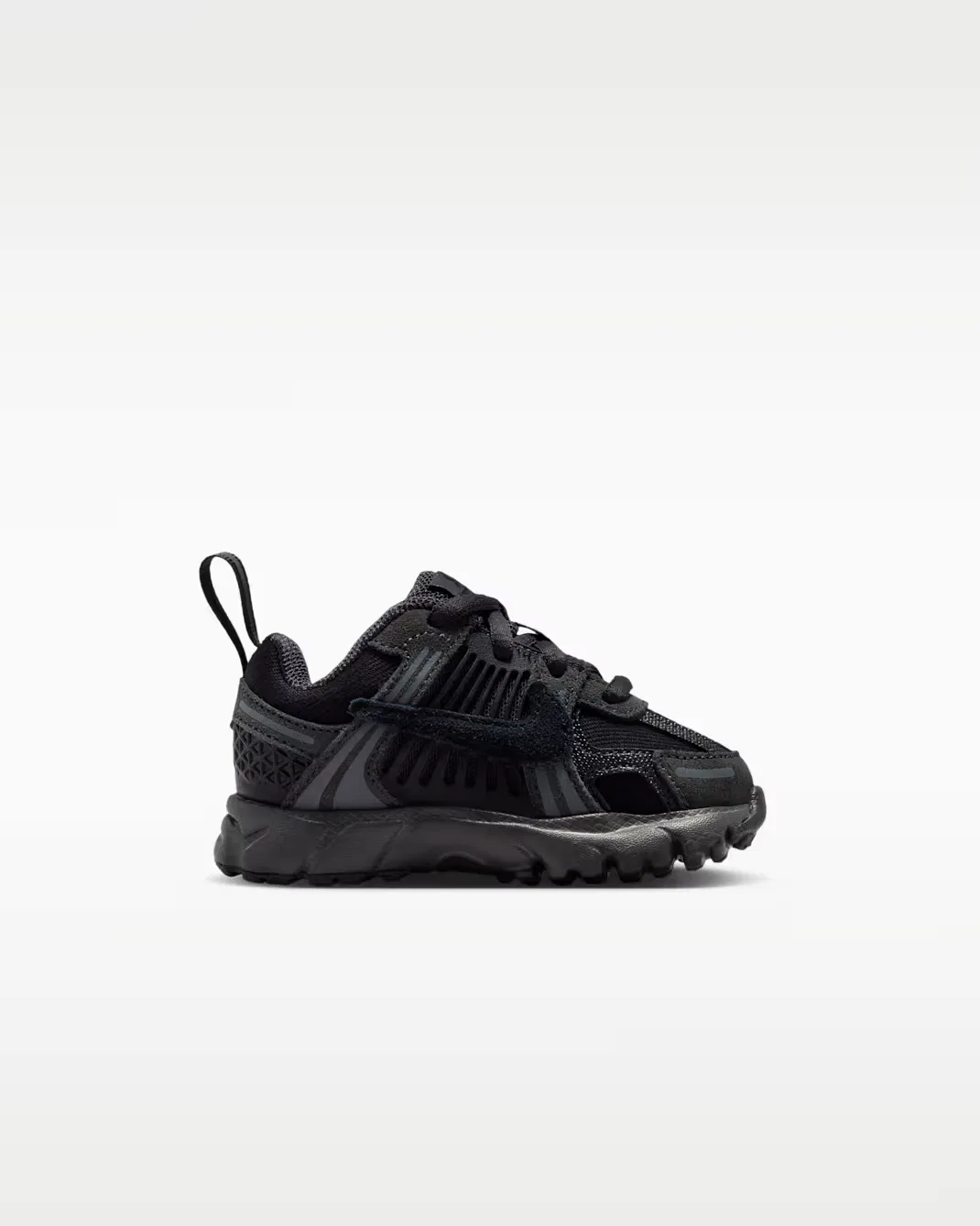 Детская обувь (классические шнурки) Nike Vomero 5, Dark Smoke Grey/Anthracite/White/Team Black — фото 3