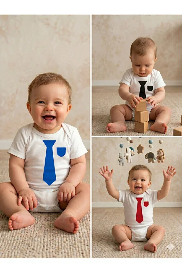 Детское боди для новорожденных с принтом Tie-Back baby bodysuit models Hazden, Blue — фото 2