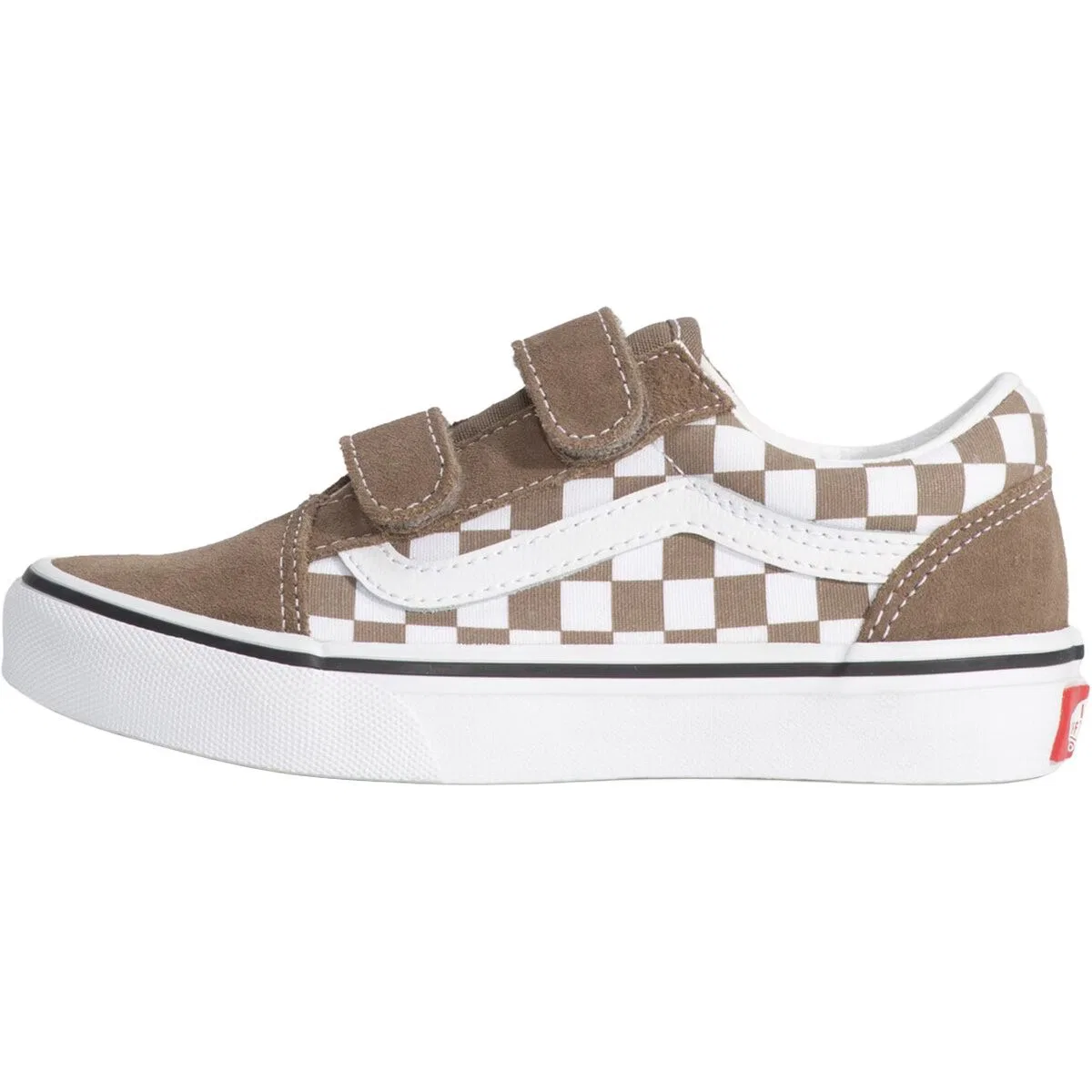 Детские кеды для мальчиков с принтом Old Skool V Vans, Color Theory Checkerboard Walnut