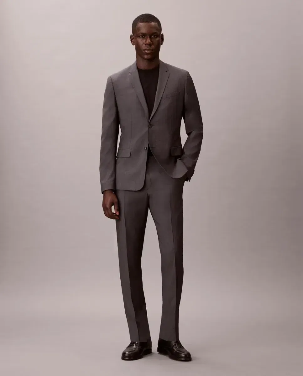 Мужские брюки из шерсти Calvin Klein, Gris Oscuro