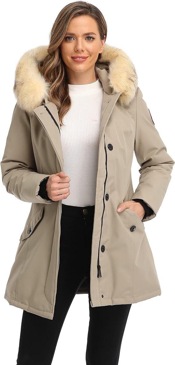

Парка PUREMSX Women's Winter Duck Down Arctic Insulated, бежевый