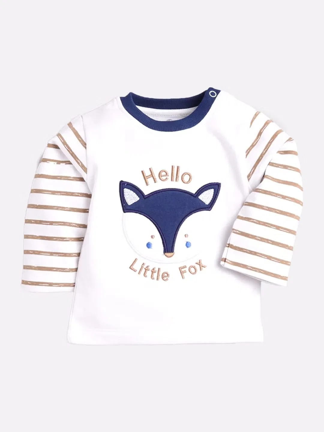 Комплект из футера с длинным рукавом Regular Fit Cotton Track Set Baby Go, темно-синий — фото 4