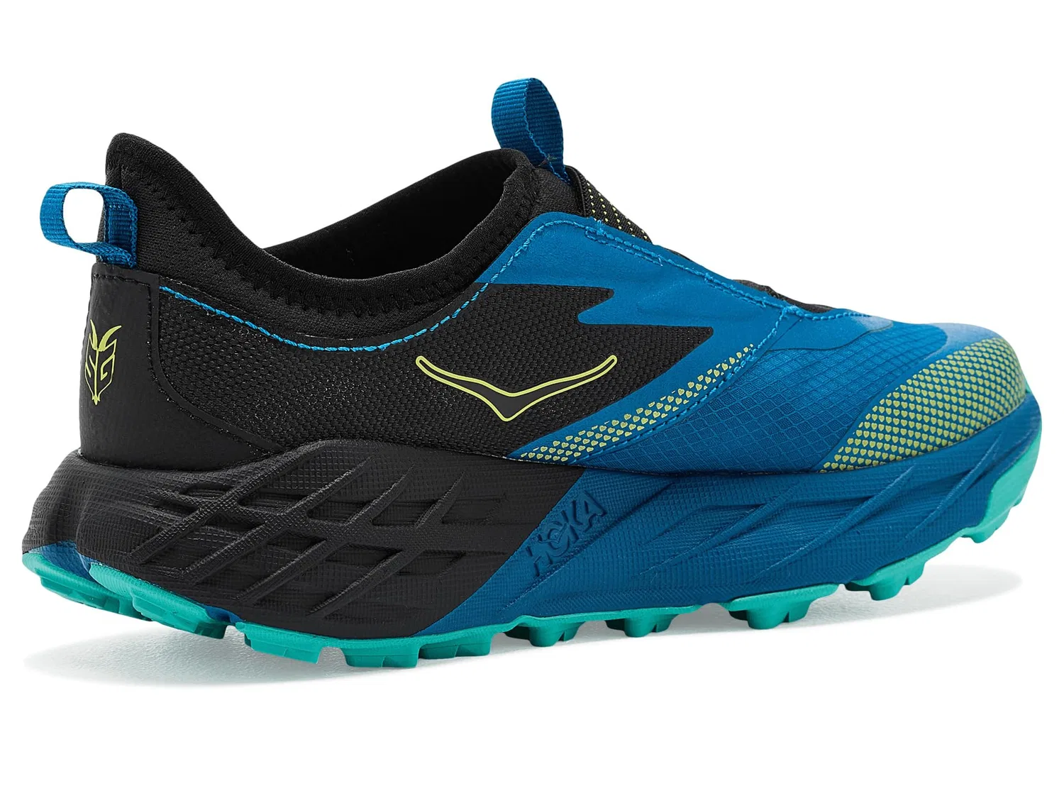 Кроссовки Speedgoat 7 (для маленьких детей) Hoka Kids, Black/Night Glow Blue — фото 4