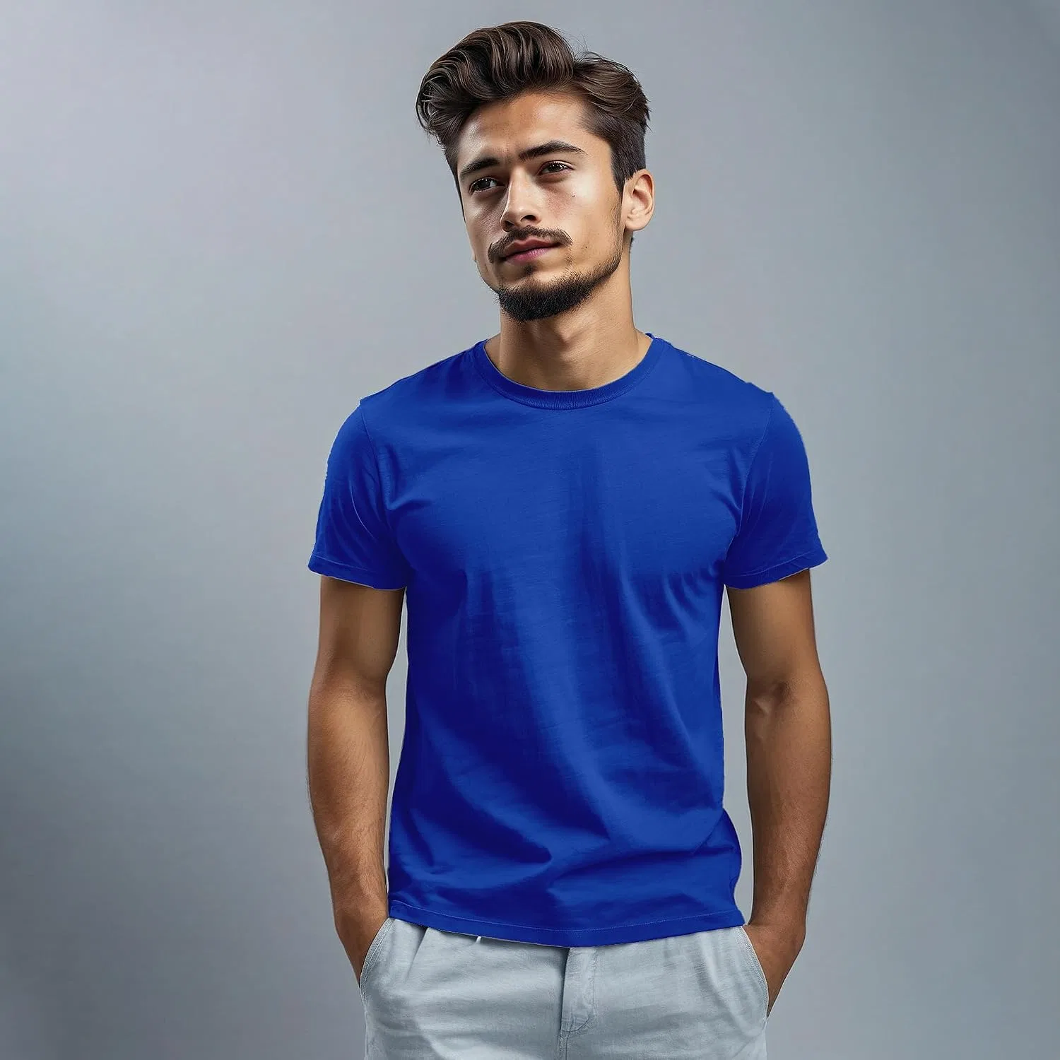 Унисекс футболка из органического хлопка Classic Fit, Blue — фото 3
