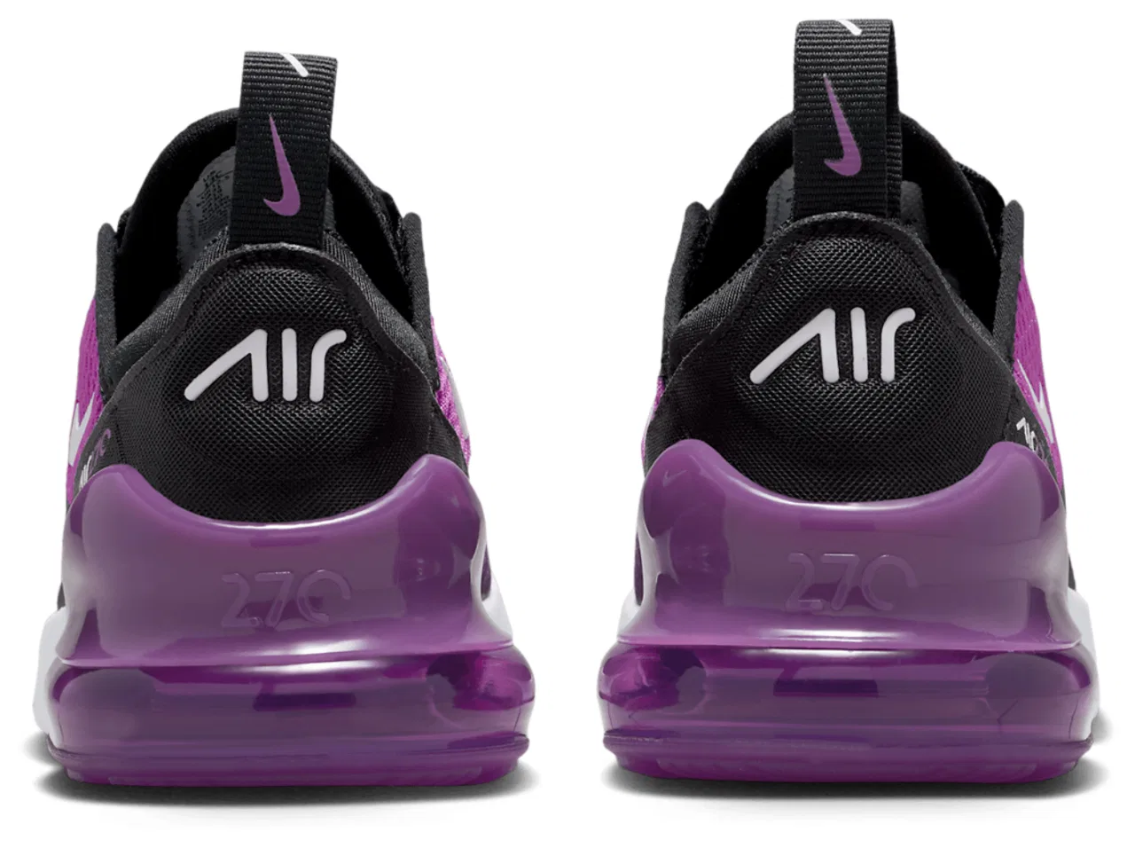 Кроссовки для мальчиков Air Max 270 Nike, цвет Black/Vivid Purple/White — фото 3