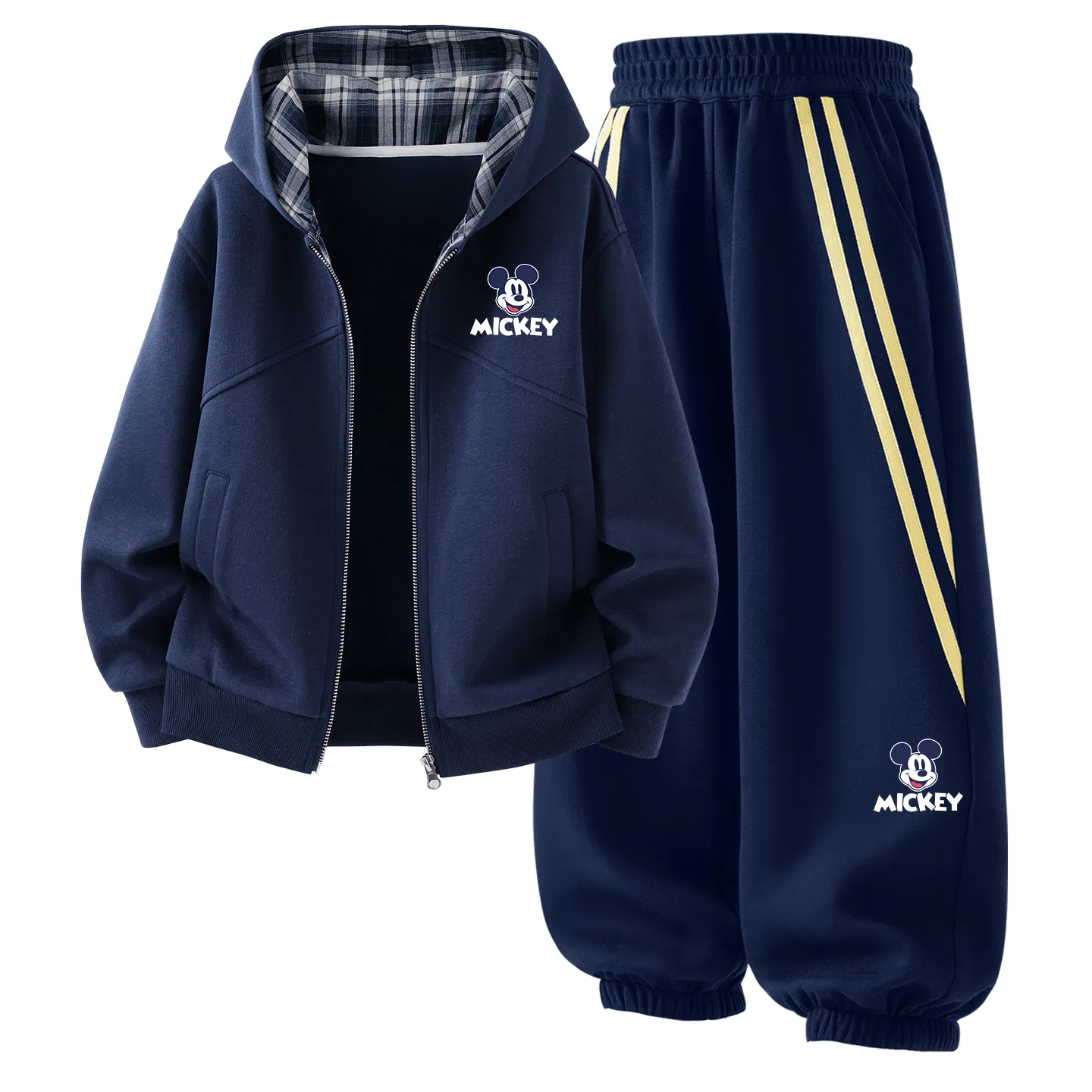Детский спортивный комплект с капюшоном, с принтом, Mickey, Disney, Navy Blue