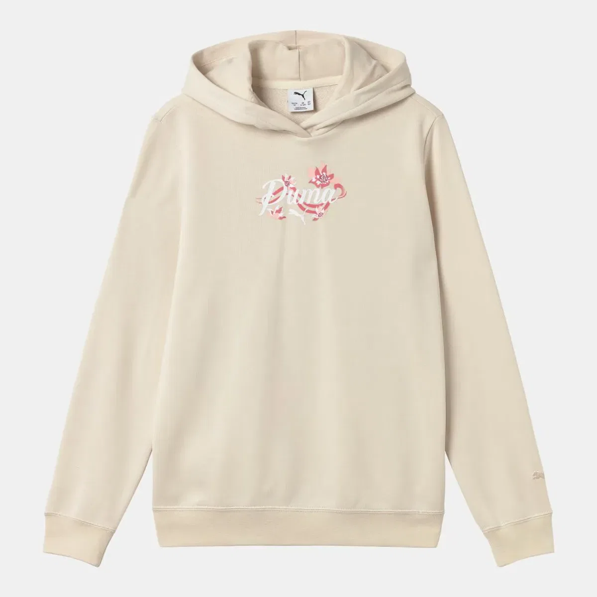 Детская худи с принтом Floral Graphic Cat TR Puma, Blanco