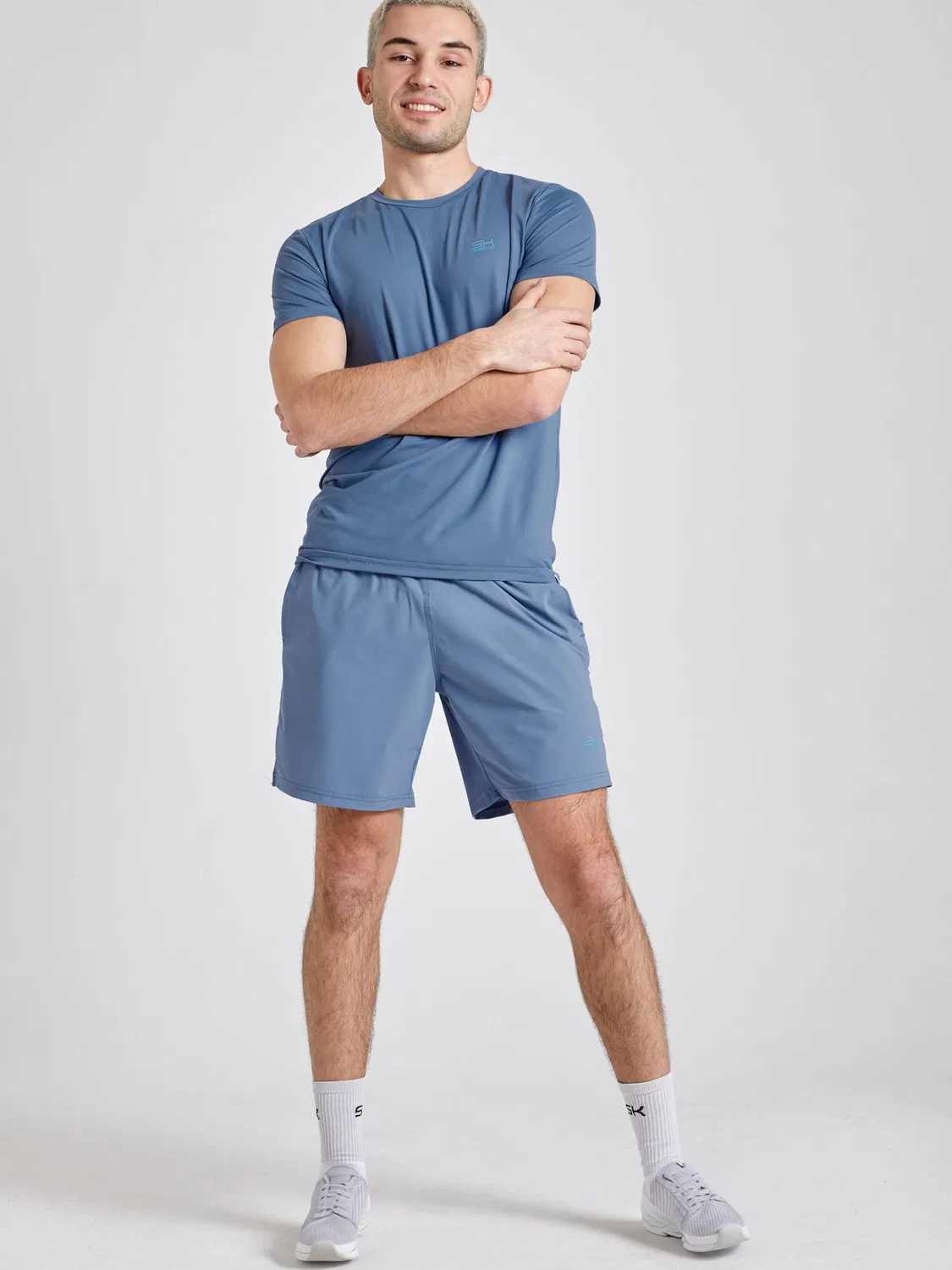 Спортивные шорты Sportkind Regular Workout Pants Shorts regular, цвет дымчато-серый — фото 4