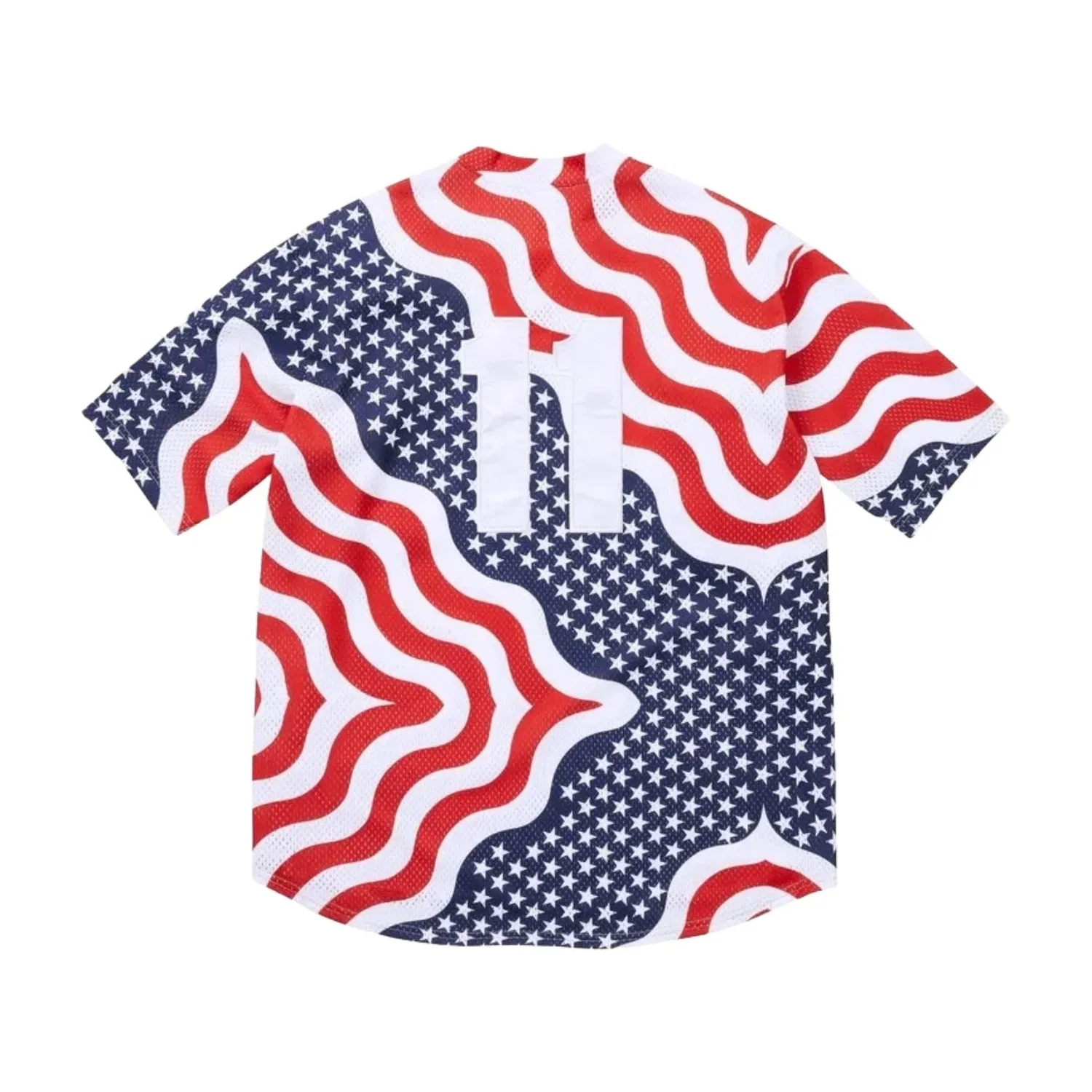 Мужская рубашка-поло с принтом S Logo Baseball Henley Flag Supreme, мультиколор — фото 2
