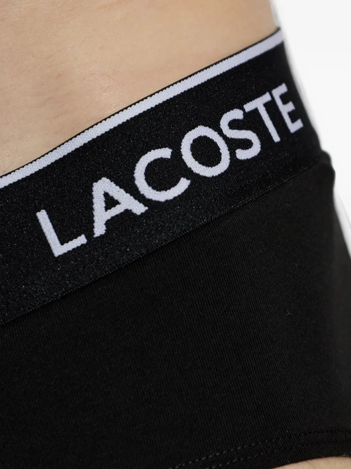 Трусы-брифы из хлопковой смеси, черные (набор 5) Lacoste, черный — фото 2