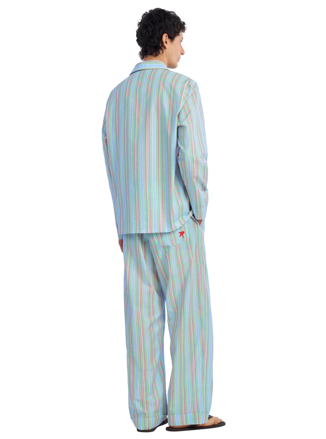 Брюки Zara Benito Antonio Collection Relaxed Fit Striped Jacquard, светло-синий — фото 2