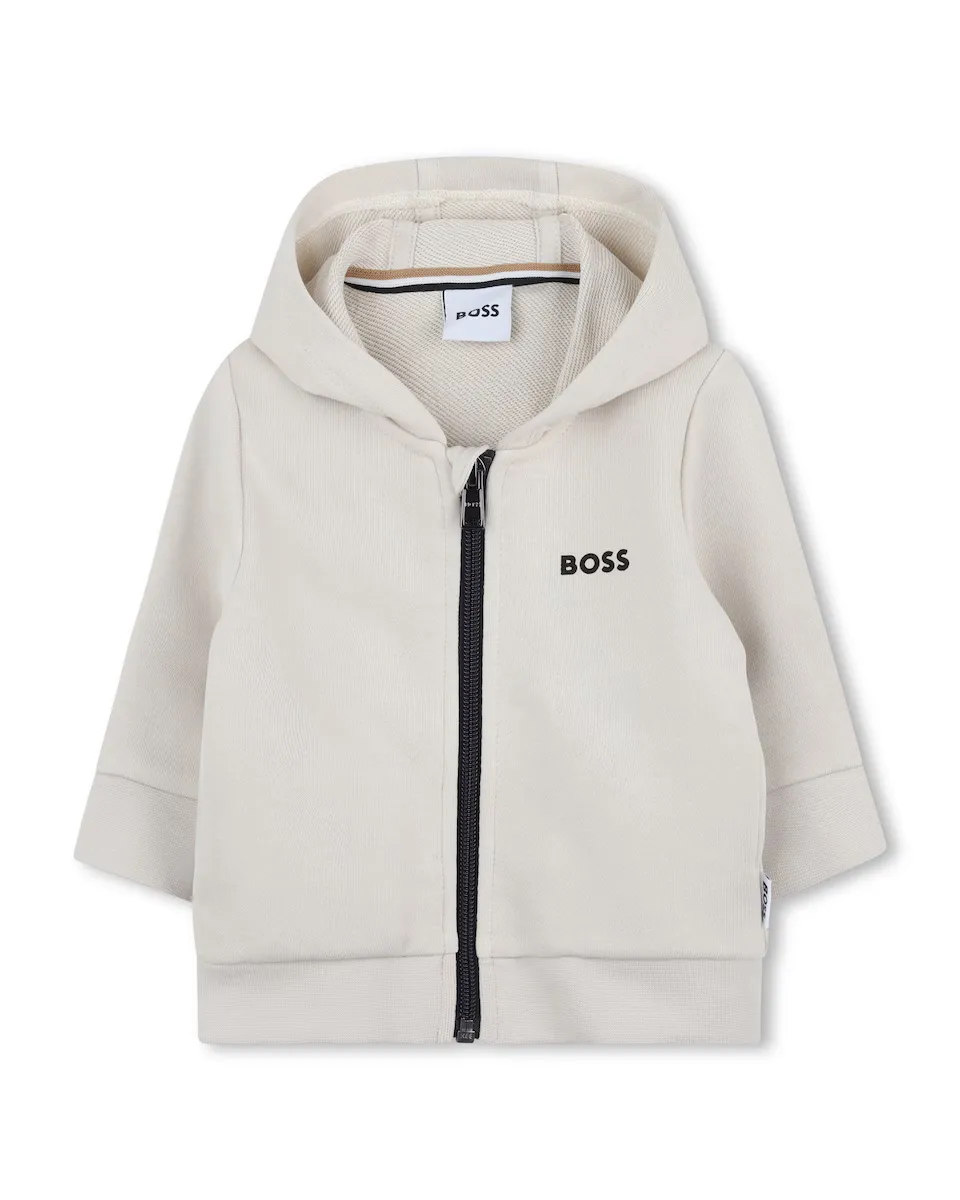 

Белая куртка для мальчика с длинными рукавами BOSS Kidswear, белый