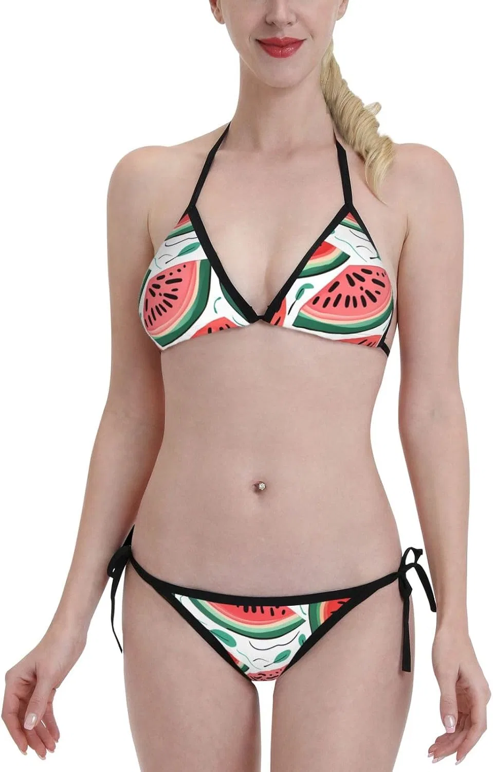 Женский бикини-комплект с принтом Mandala Halter Triangle, Watermelon