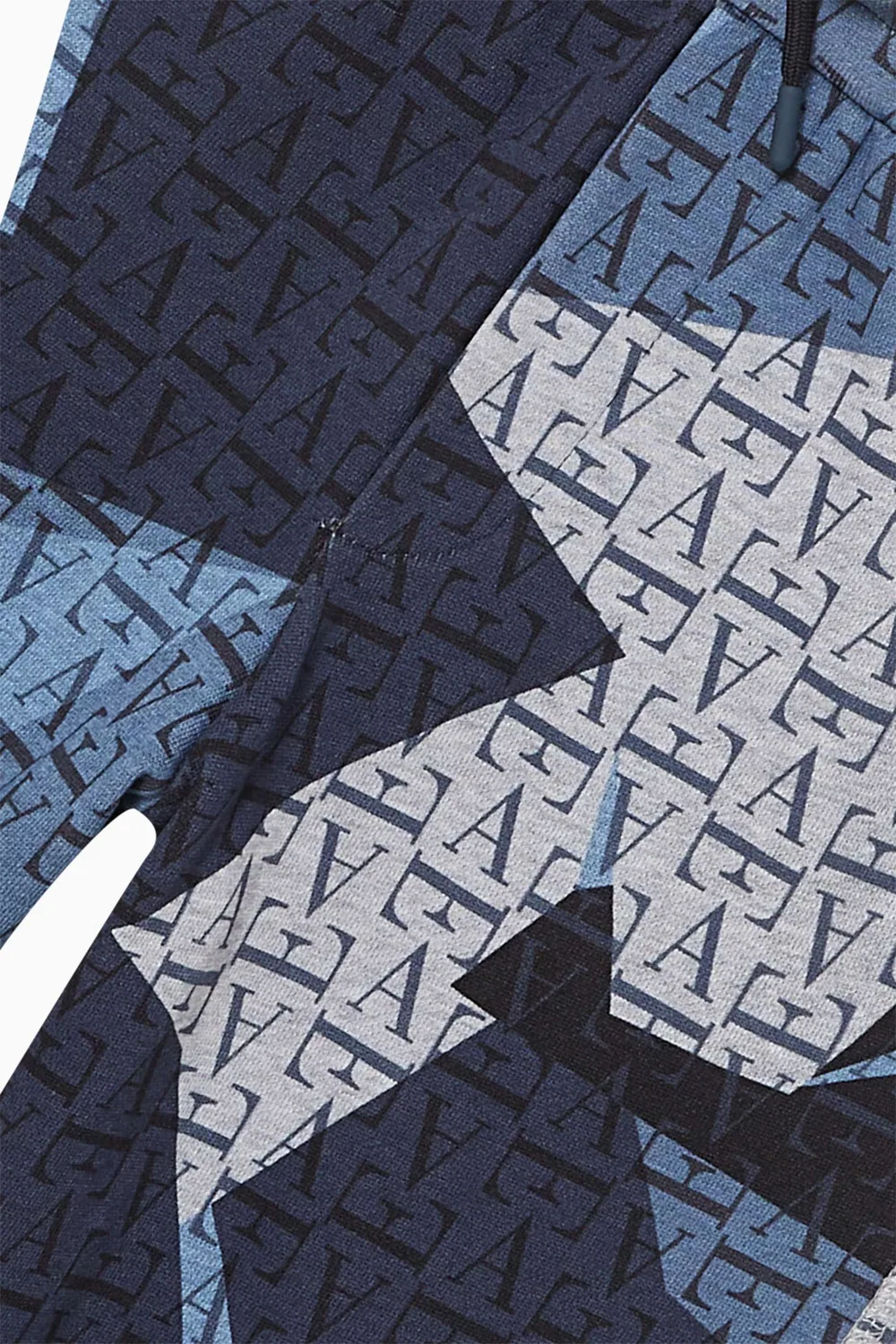 Штаны с принтом Fantasy Print Drawstring Emporio Armani, синий — фото 3
