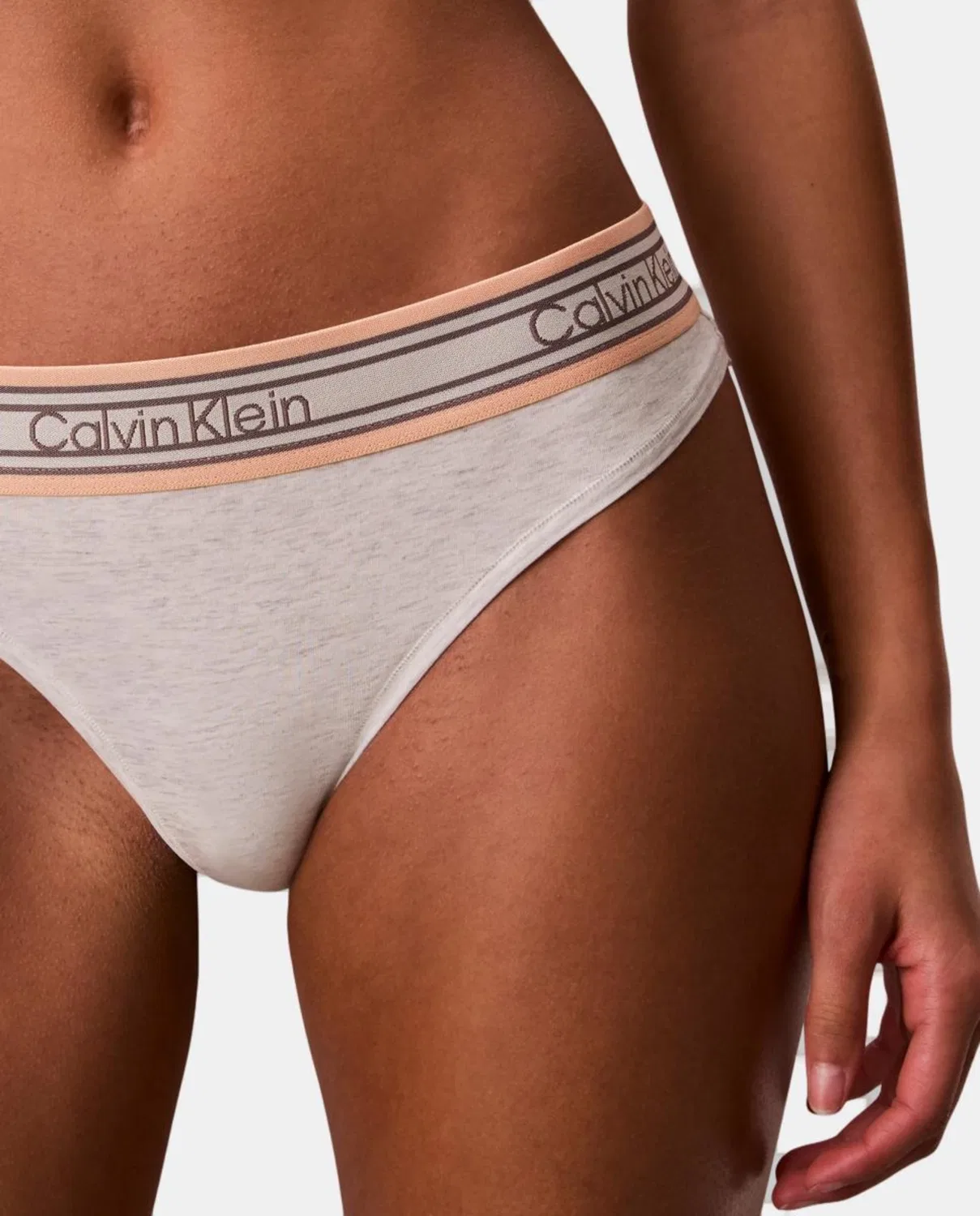 Женские танга из модала и хлопка Calvin Klein, Gris — фото 3