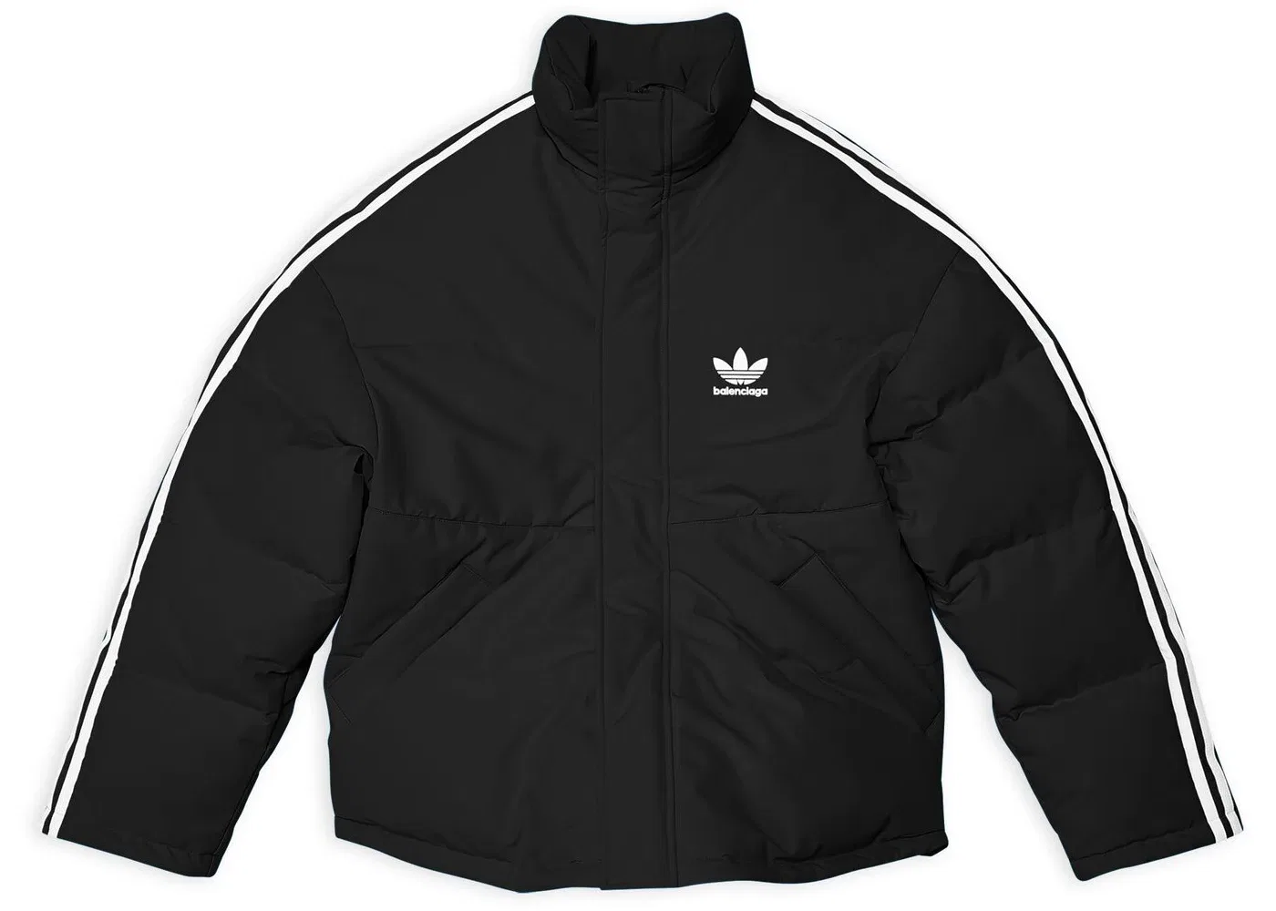 Женская куртка-пуховик Balenciaga x Adidas Puffer Jacket, Black