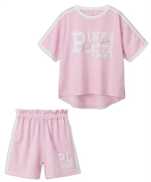 Детский спортивный комплект для девочек с логотипом Pinklatte sport QUNTSTYLE, Pink