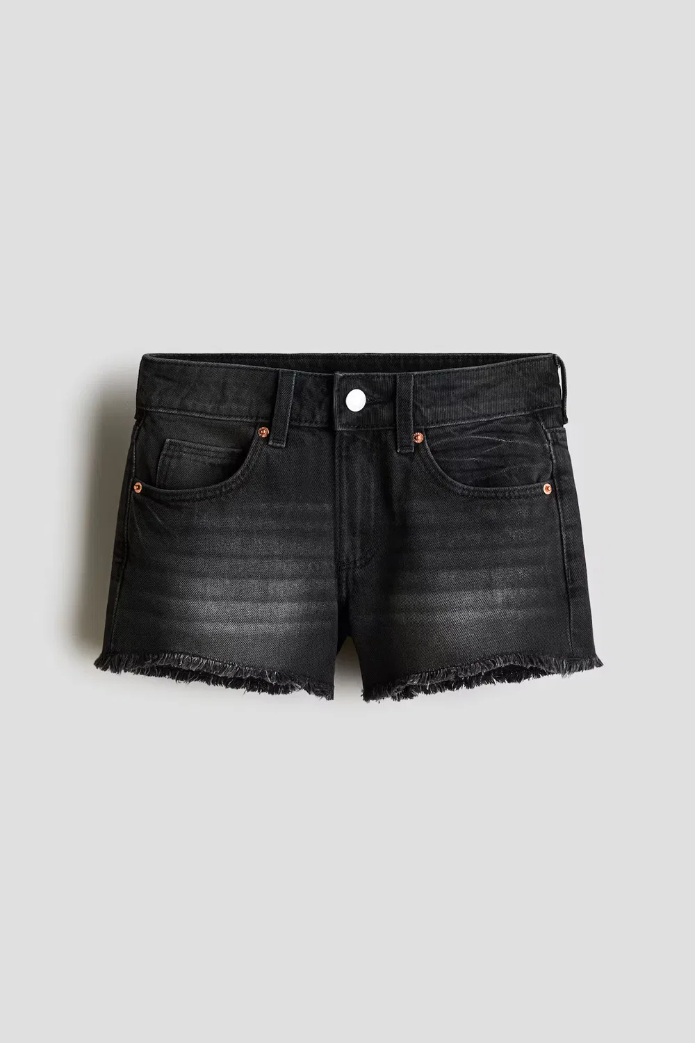 Джинсовые шорты свободного кроя H&M, Denimschwarz