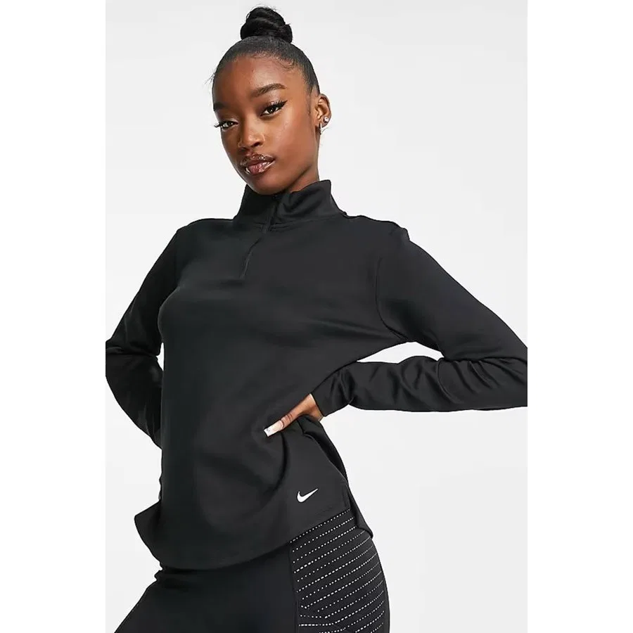 Женский свитшот с полузамком Therma-FIT One Warm Half Zip Nike, Черный