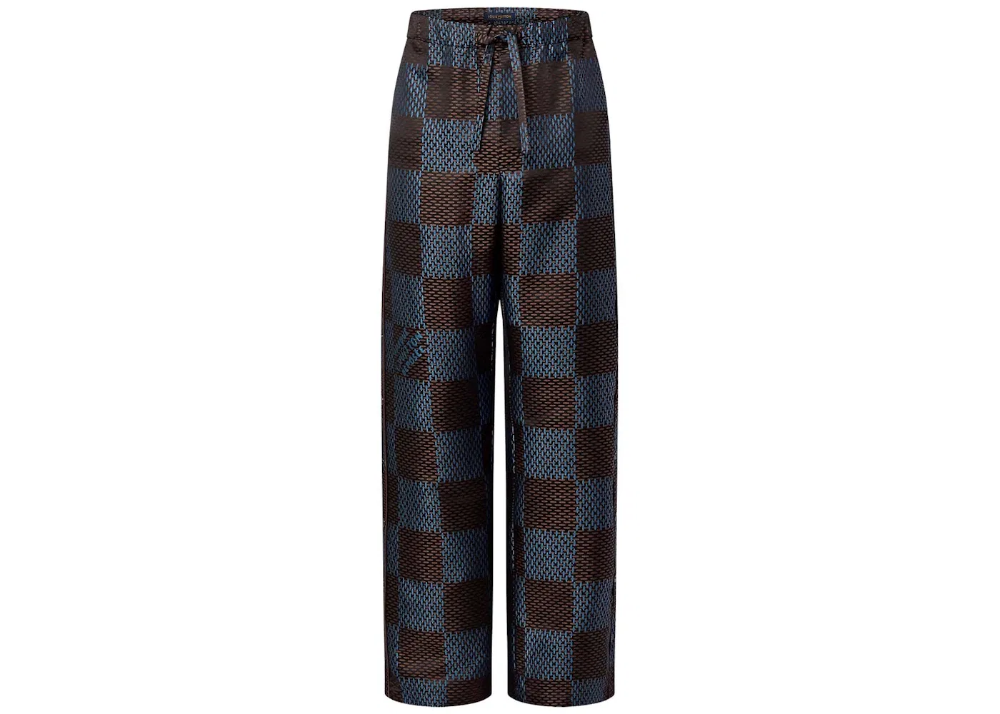 Мужские пижамные брюки из дамасского шелка Pyjama Pants Louis Vuitton, Classic Blue