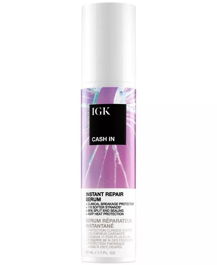 

Сыворотка мгновенного восстановления Cash In Igk Hair
