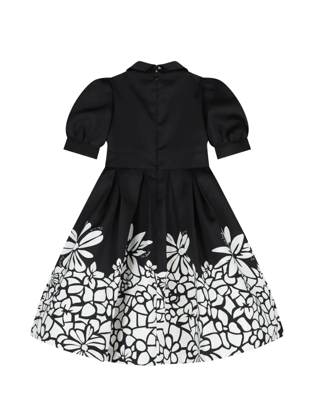 Платье с цветочным принтом Elie Saab Junior, черный — фото 2