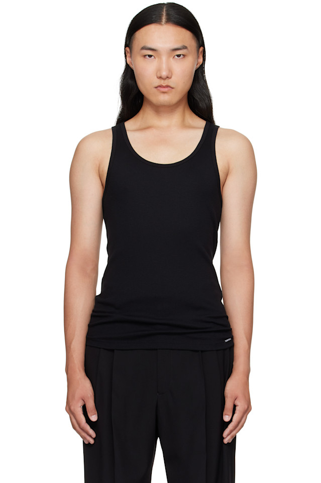 

Топ в рубчик из хлопка и модала Tom Ford, черный