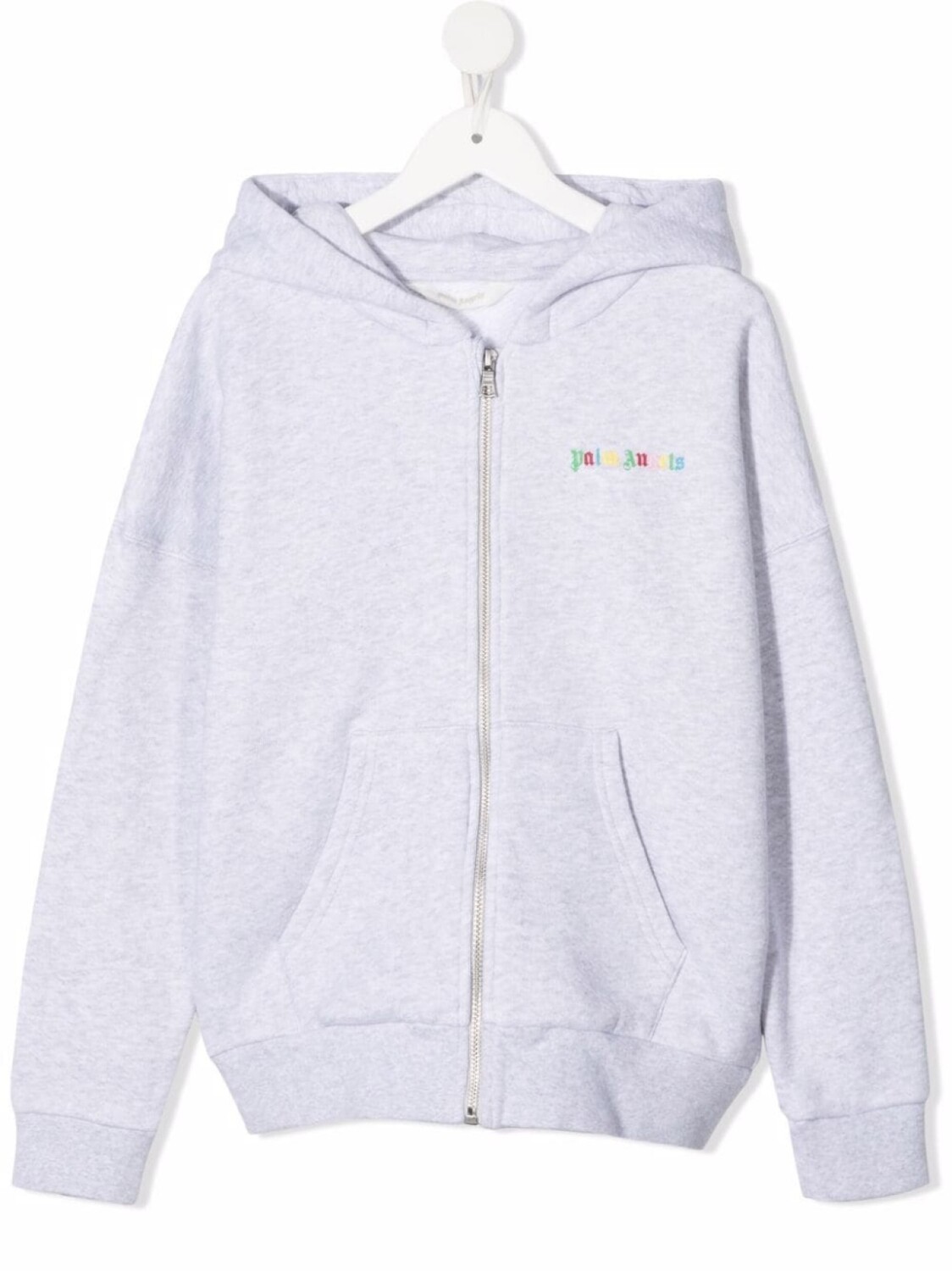 

Palm Angels Kids худи на молнии с логотипом, серый