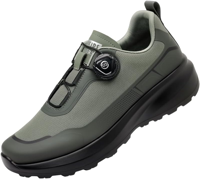 

Мужские модные кроссовки с вращающейся пряжкой для городских прогулок и отдыха, походные кроссовки на все сезоны Lhyxu, зеленый