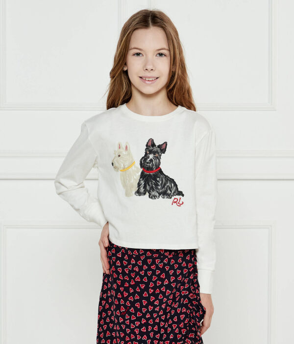 

Кофта детская Ralph Lauren с изображением собак, белый