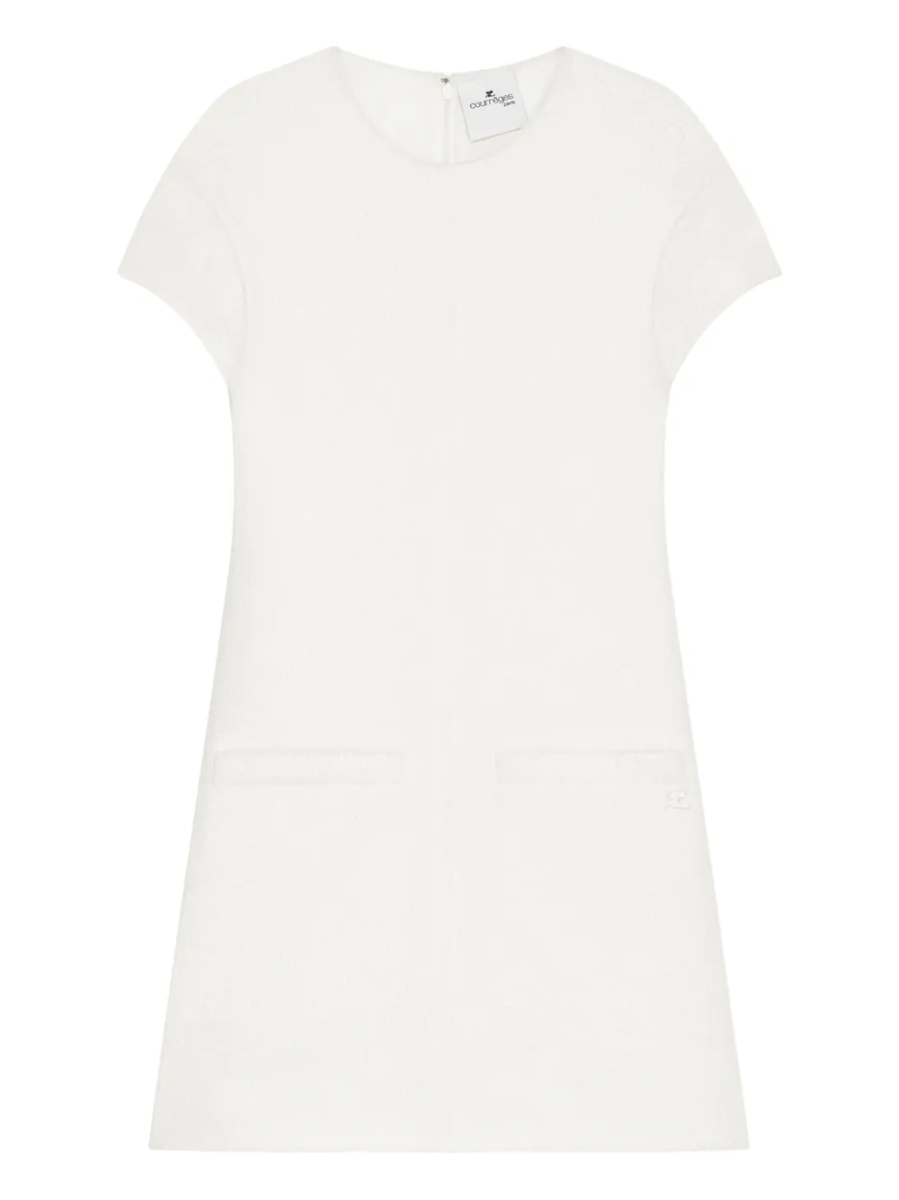 

Платье мини А-силуэта Courreges, белый