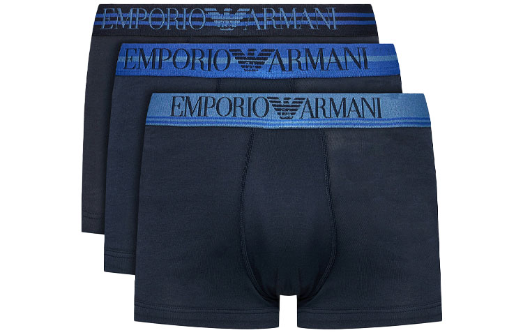 

Трусы мужские Emporio Armani 3 штуки, комплект из 3 штук (синий)