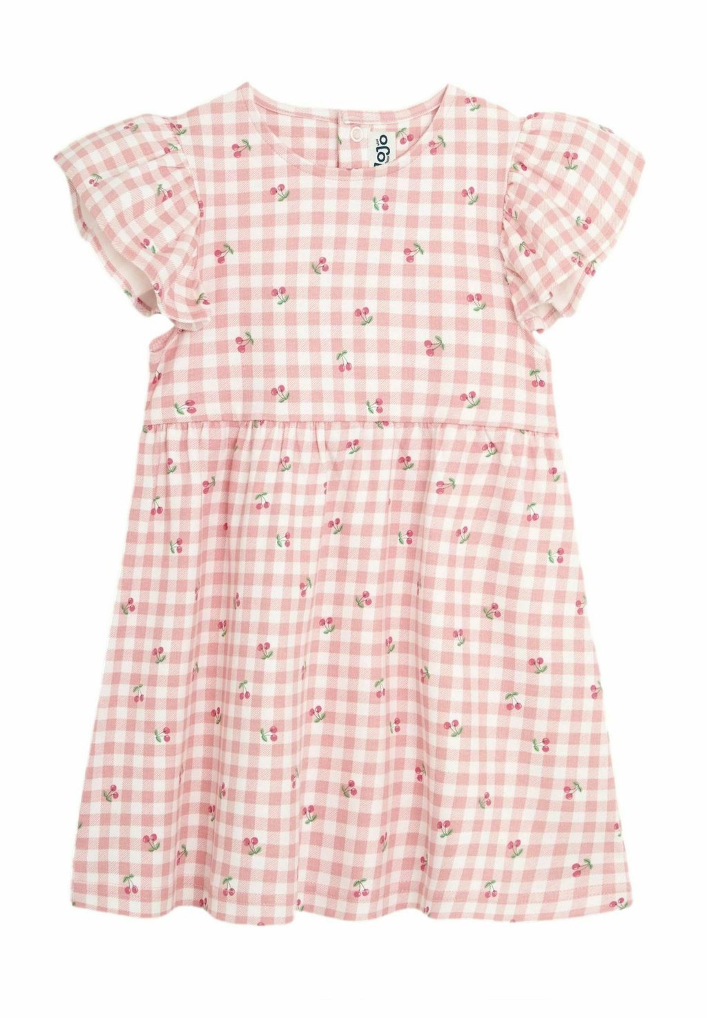 

Повседневное платье REGULAR FIT CHERRY GINGHAM FLUTTER SLEEVE JoJo Maman Bébé, фуксия