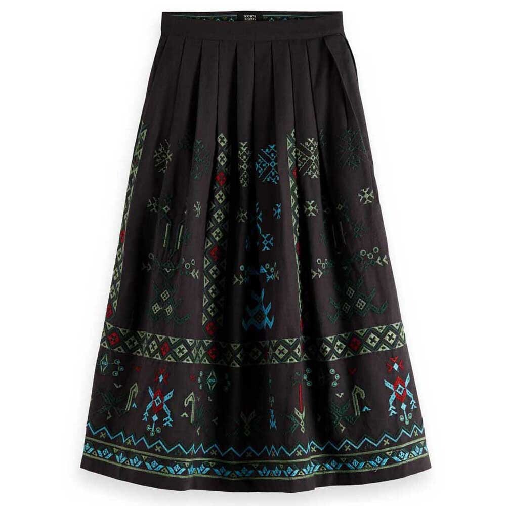 

Юбка миди Scotch & Soda Geo Embroidered, черный