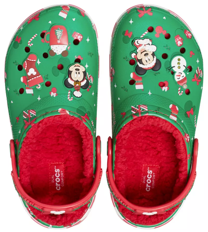 

Классические сабо Crocs на подкладке с Микки Холидей для малышей, мультиколор