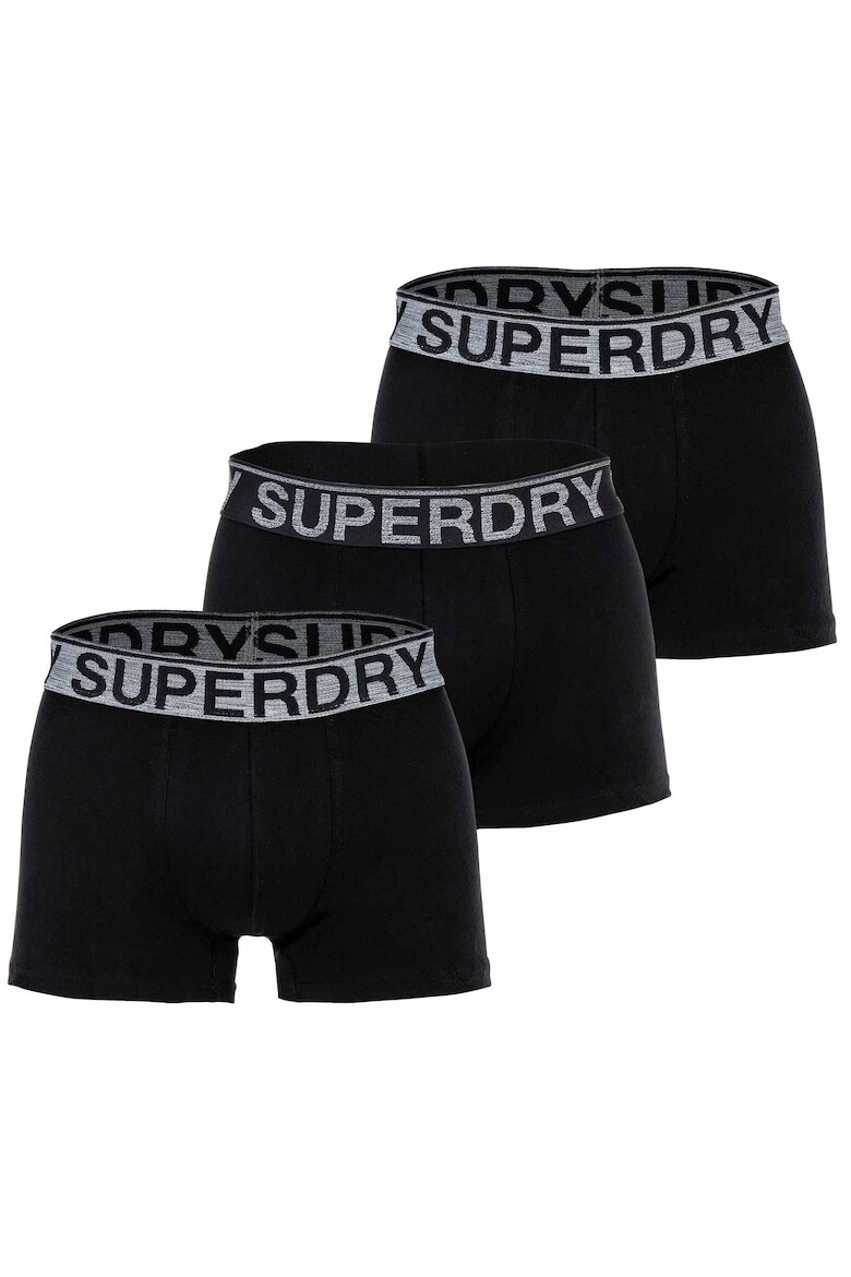 

Боксеры с логотипом, 3 пары Superdry, черный