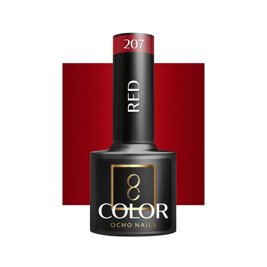 

OCHO NAILS Гибридный лак для ногтей красный 207 -5 г Active Shop