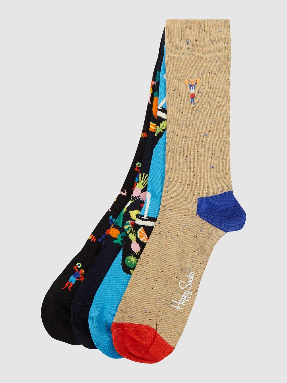

Носки с эластичным компонентом в упаковке по 4 шт Happy Socks, светло-голубой